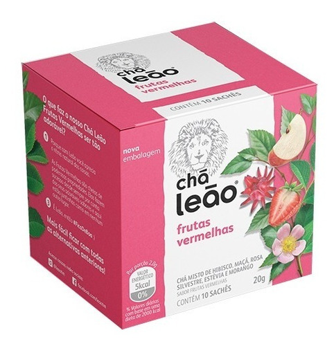 Imagem 1 de 1 de Chá Leão Premium - Frutas Vermelhas 10 Saches