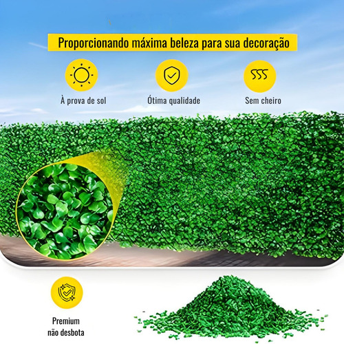 50 Placas Jardim Vertical Artificial Buchinho 60x40cm Planta