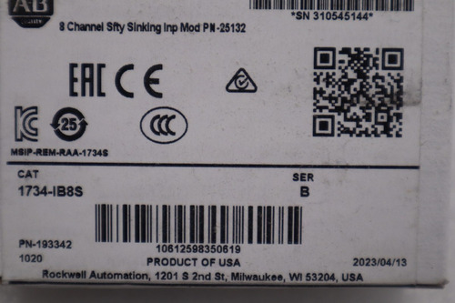 2023 New Sealed Allen Bradley 1734-ib8s / 1734ib8s S Ccw