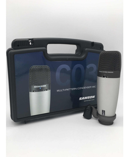 Micrófono Samson C03 condensador supercardioide plateado/negro