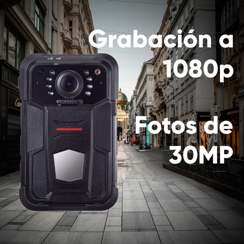 Body Camera Portátil Hikvision Grabación2k Ds-mh2311/32g/gle Color Negro