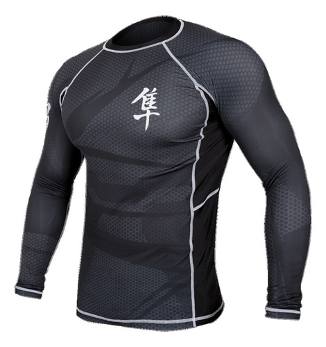 Lycra Hayabusa Metaru 47 Manga Larga Negro-talle S