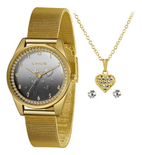 Relógio Lince Feminino Funny Dourado Lrgj135l-kz25p2kx
