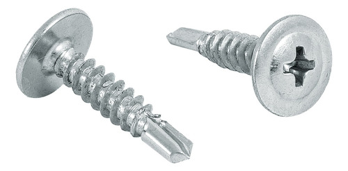 100 Pijas Cabeza De Cruz Punta Broca 8x3/4 Acero Galvanizado