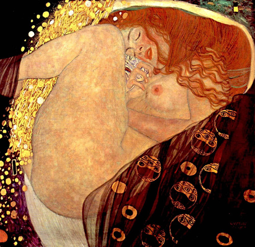 Vinilo Decorativo 45x45cm Klimt Desnudo Femenino Artista