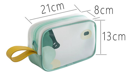 Una Bolsa De Cosméticos Transparente Impermeable De Dibujos