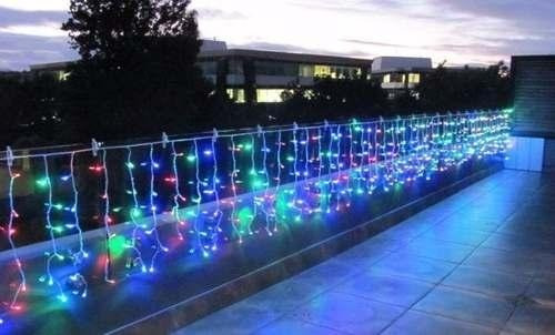 Luces Navidad Boda Cascada 7 Mts 400 Led Multicolor