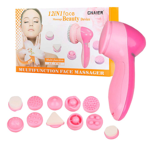 Cepillo Facial Electrico Masajeador/ Limpiador 12 En 1 Kit