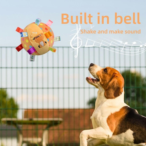 Pelota De Peluche Dog Squeaky Con Correas, 6 Pulgadas