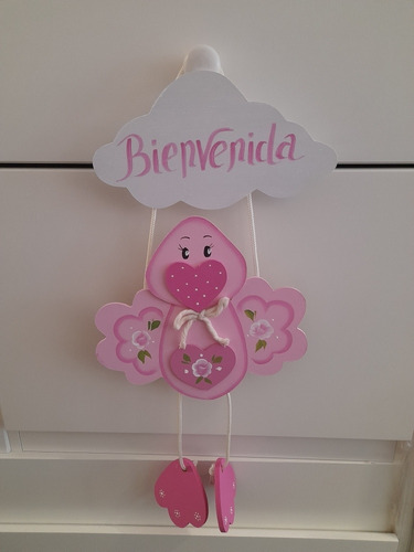 Imagen 2 de 4 de Cartel De Bienvenida Bebe Cigueña
