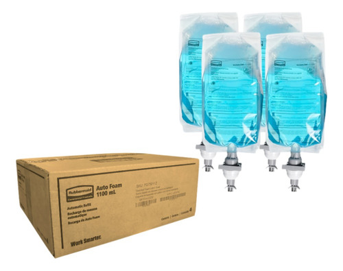 Jabón En Espuma Para Manos Rubbermaid 4 Cartuchos 1,100 Ml