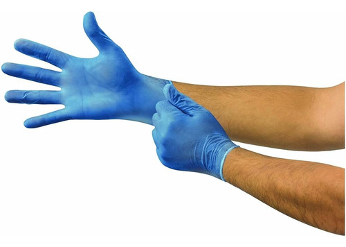 Microflex High Five Blue Medium Vinyl Powder Free Guantes De