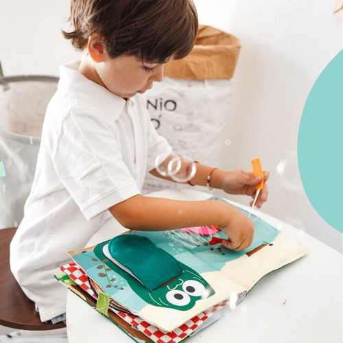 Libro Sensorial Didáctico De Tela Con Actividades Para Niños
