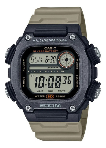 Reloj Casio Dw-291h 200 Apto Buceo Luz Multihora Crono Timer