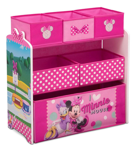 Mueble Organizador De Juguetes C/ 6 Cestos Personajes Disney