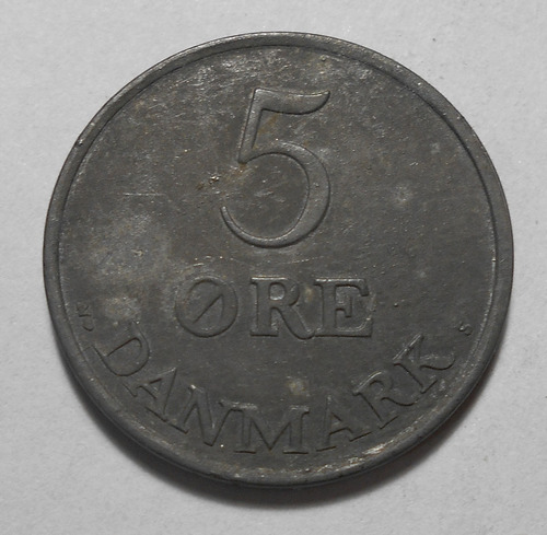 Dinamarca Escasos 5 Ore 1952 - Frederik Ix - Km#843.1