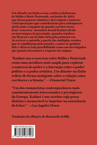 Livro Um Ditador Na Linha De Ismail Kadaré Capa Mole Edição 1 Em Português, 2024 Editora Companhia Das Letras
