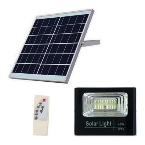 Reflector Led 50w Recargable+panel Solar C/control Remoto