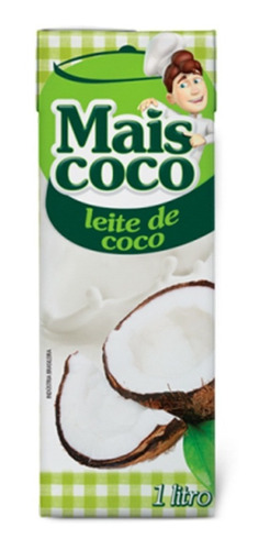 Imagen 1 de 3 de Leche De Coco Sin Azucar Mais Coco X 1l