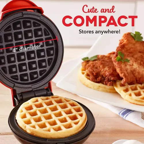 Mini Waflera Repostería Eléctrica Redonda Wafles 350w