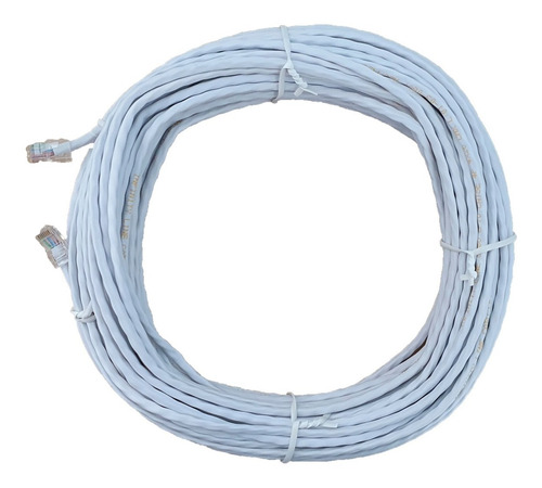 Cabo Rede 20 Metros Lan Internet Crimpado Rj45 Cat5e Branco