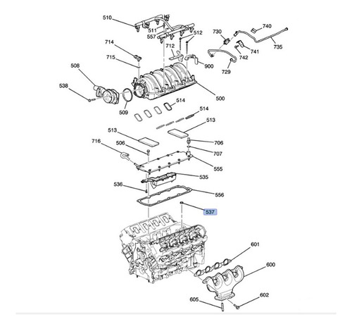 Sello Enfriamiento Aceite Gmc Yukon Xl 2500 6.0l V8 2013