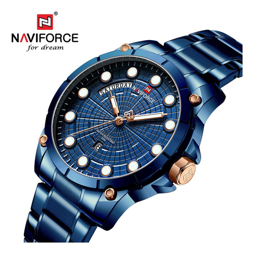 Naviforce Nf9152 Homens Marca Relógio De Quartzo Luminoso M