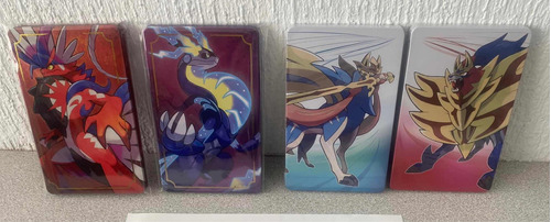 4 Cajas Steelbook Pokemon Violet + Scarlet + Sword + Shield