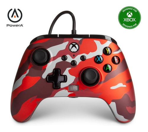 Control joystick ACCO Brands PowerA Enhanced Wired Controller for Xbox Series X|S Advantage Lumectra metallic red