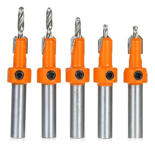 Countersink Drill Bit Woodworking Screws Chamfering Woo 5pcs