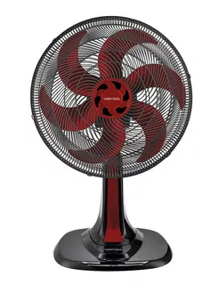 Ventilador de mesa Ventisol Turbo 6 preto com 6 pás cor vermelho, 30 cm de diâmetro 127 V