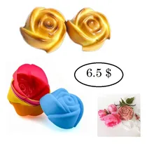 Comprar Molde Capacillo De Silicón Rosa Jabones Cupcakes Repostería
