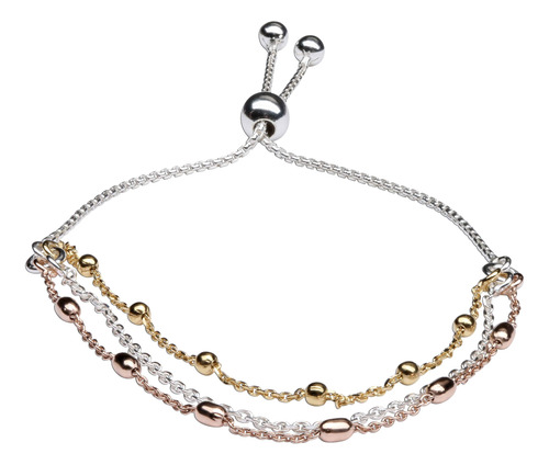 Pulsera Bolo Para Mujer En Plata De Ley 925 Ajustable 6 9