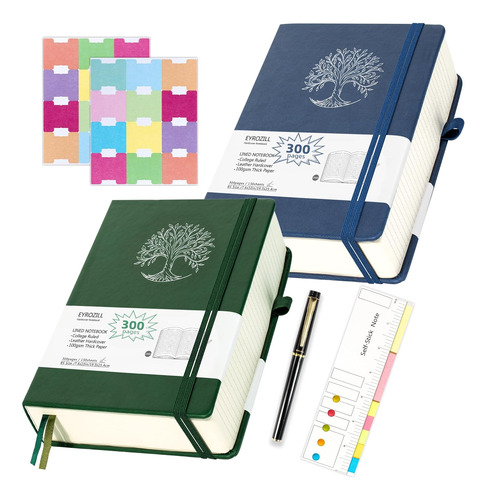Paquete De 2 Cuadernos Rayados Tipo Colegio B5, 300 Pá...