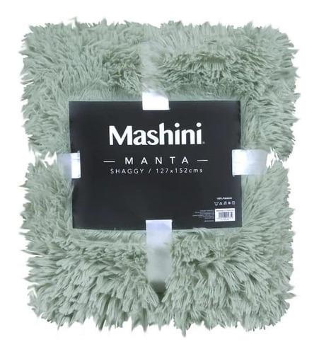 Manta Mashini Shaggy Verde 127x152