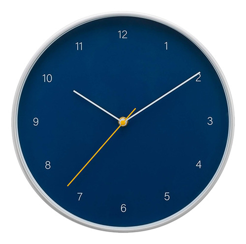 Reloj De Pared, 12 Pulgadas, Color Azul Marino Kiera Grace T
