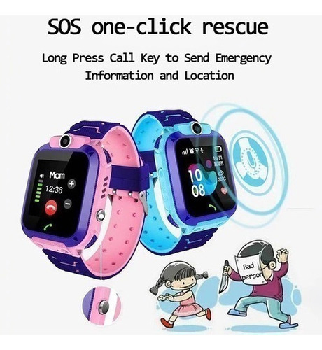 Reloj Inteligente Rosa Con Localizador Lbs Y Llamada Sos Par