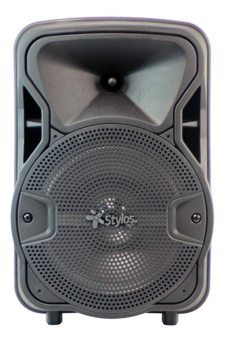 Bocina Stylos Tech Baffle 8" portátil con bluetooth negra 110V/220V 