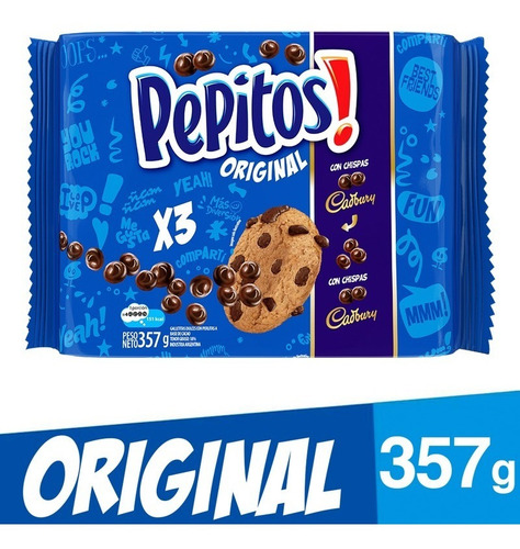 Imagen 1 de 1 de Galletitas Pepitos Tripack 119g