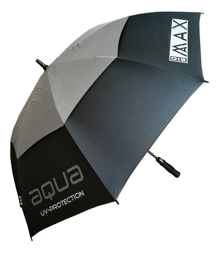 Paraguas Big Max 68 Uv50 Doble Techo Color Negro/gris Oscuro