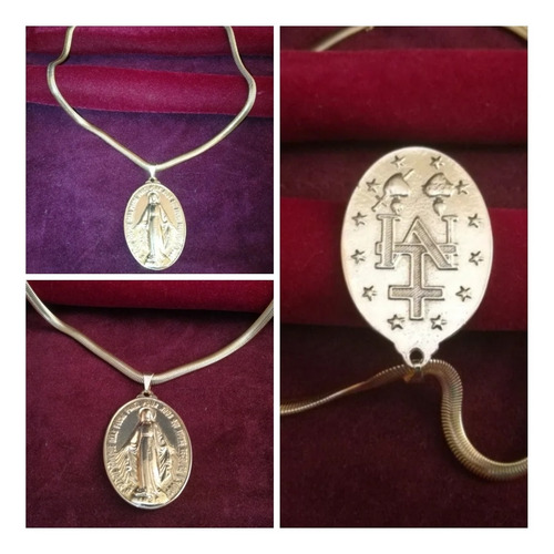 Imagen 2 de 9 de Cadena Baño De Oro 18k Wide Gargantilla Cristo Prenda Collar