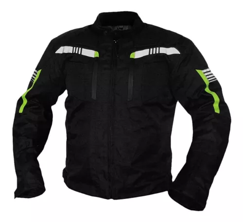 Chaqueta Moto Hombre Vitese Nafe Negra Amarilla