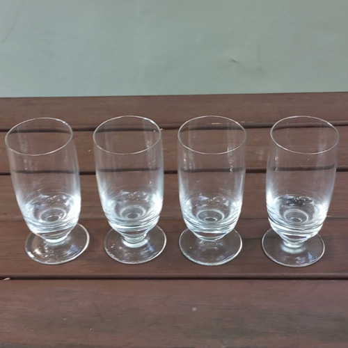 Jogo Com 4 Taças/copos Em Cristal Para Água Ou Suco