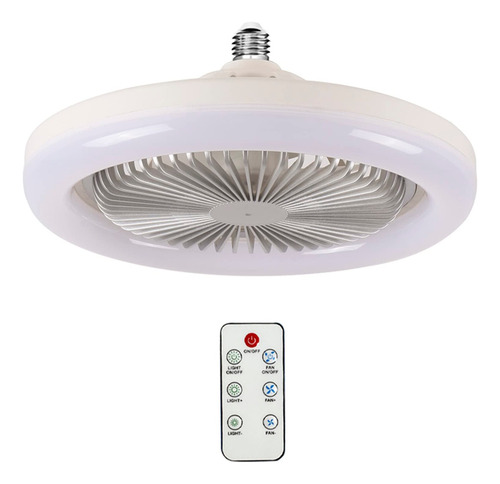 Lampara Luz Led 30w Con Ventilador De Techo Control Remoto