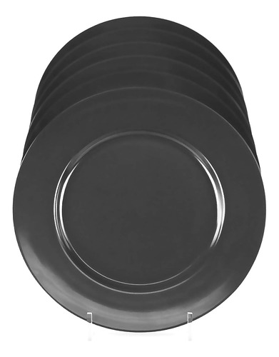 Platos Set Redonda Melamina 6 Pzs 21.6 Cms Aperitivo
