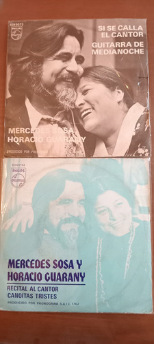 Mercedes Sosa Y Horacio Guarany. Lote De 2 Ep.  Impecable. 