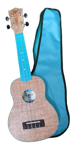 Ukulele Soprano 21 Abs Flamed Okume Azul + Capa! - Winner