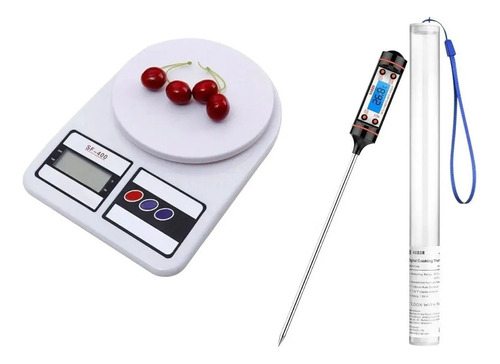 Combo Balanza Cocina 1g - 10kg + Termometro Digital Comida