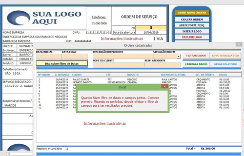 Imagem 7 de 8 de Ordem De Serviço Para Assistência! 2 Vias Iguais! Ótima!