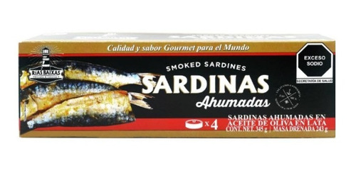 Sardinas Ahumadas En Aceite De Oliva Rias Baixas 460 G